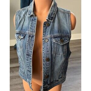 American Eagle Denim Jean Vest Size L